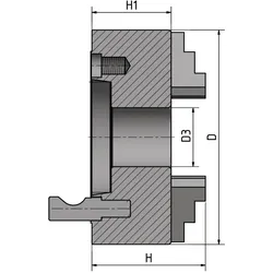Optimum BISON Dreibackendrehfutter Camlock Guss zentrisch spannend Ø 250 mm Caml...
