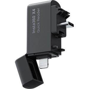 Insta360 Kartenleser CINSBBMB, USB-C 3.0, Lightning, extern, für MicroSD-Karten
