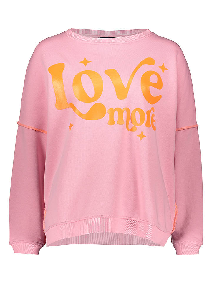 miss goodlife Sweatshirt "Love more" in Rosa - L