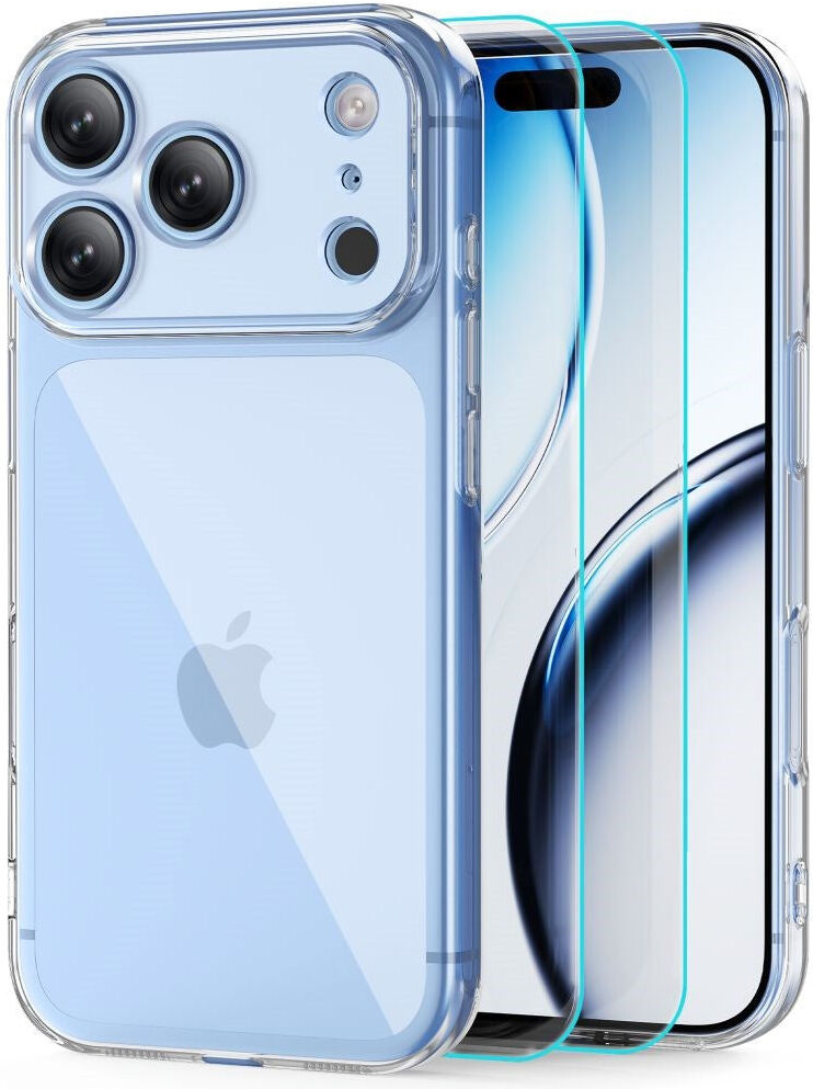 Tech-Protect iPhone 18 Pro / 17 Pro FlexAir Cover m. 2 stk. Skærmbeskyttelse - Gennemsigtig