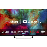 LIFE MD 843701 Google TV, QLED-Fernseher 108 cm (43 Zoll), schwarz, UltraHD/4K, Triple Tuner, Chromecast built-in