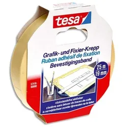 tesa® 57416-00000-02 Fixierband Grafik- und Fixier-Krepp - 25 m x 19 mm, Papier, beige