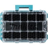MAKTRAK Organizer tief M, Werkzeugkiste blau/transparent, Transparenter Deckel