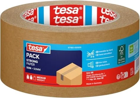 tesa pack paper ecoLogo, 50m x 50mm