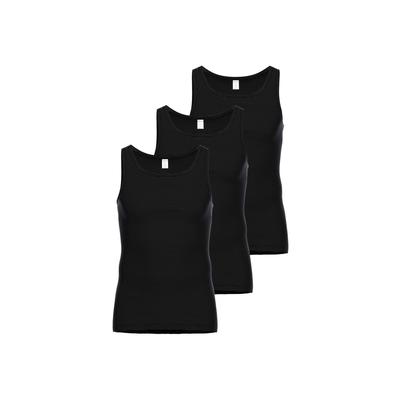 Unterhemd AMMANN "Unterhemd Jeans Unterhemden 3P 3er Pack", Herren, Gr. XL, N-Gr, grau (anthrazit), Obermaterial: 75% Baumwolle CO. 25% Polyester PES., Unterhemden Unterhemd