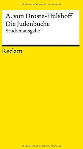 Droste-Hülshoff, Annette von - Die Judenbuche: Studienausgabe (Reclams Universal-Bibliothek) - Preis vom 13.10.2026 19:28:25 h