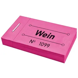 CombiCraft Wertmarken Block 'Wein' Pink - 5 Blöcke mit 50 Wertmarken pro Block