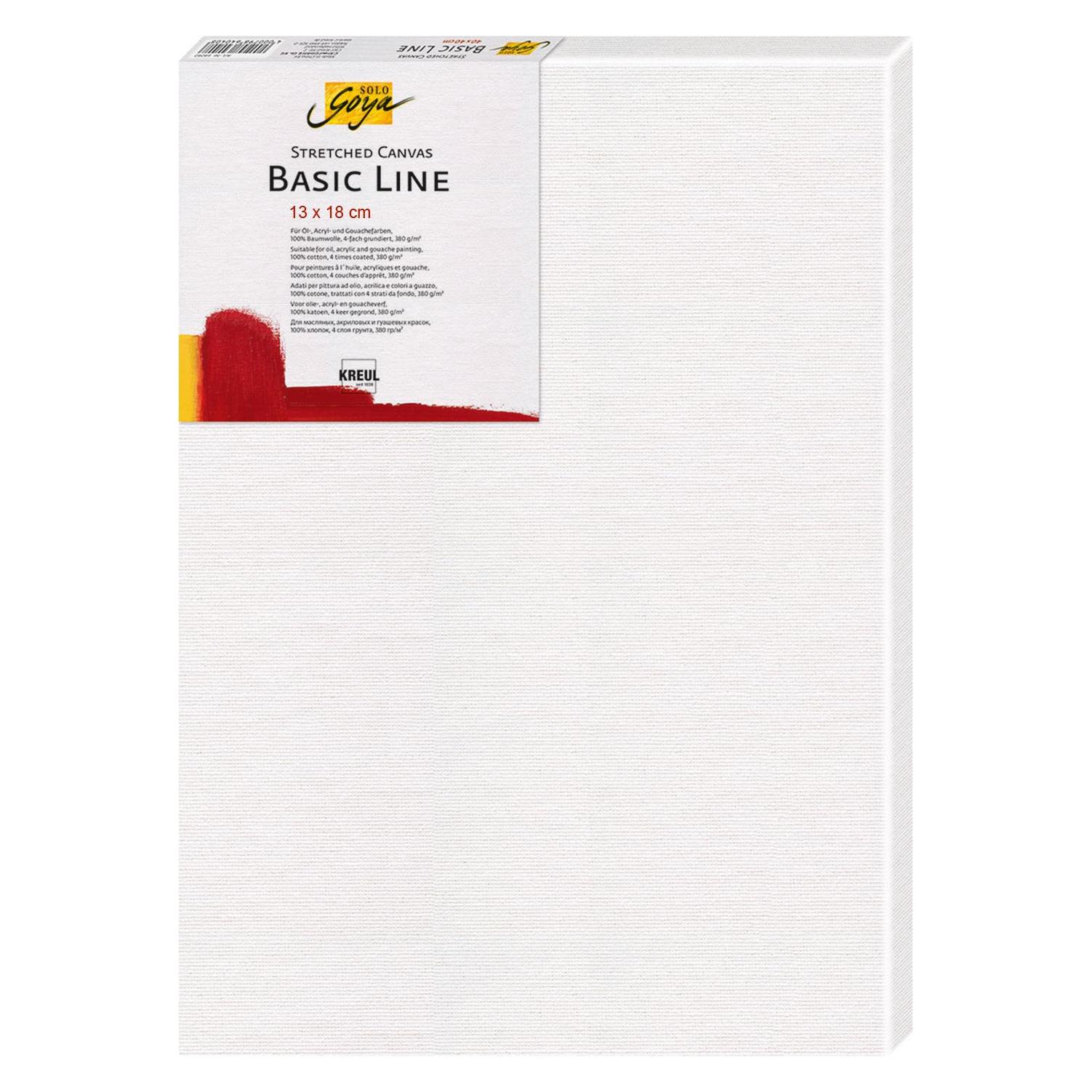Kreul 61318 - Solo Goya Stretched Canvas Basic Line, Keilrahmen 13 x 18 cm, mit Leinwand aus Baumwol (61318)