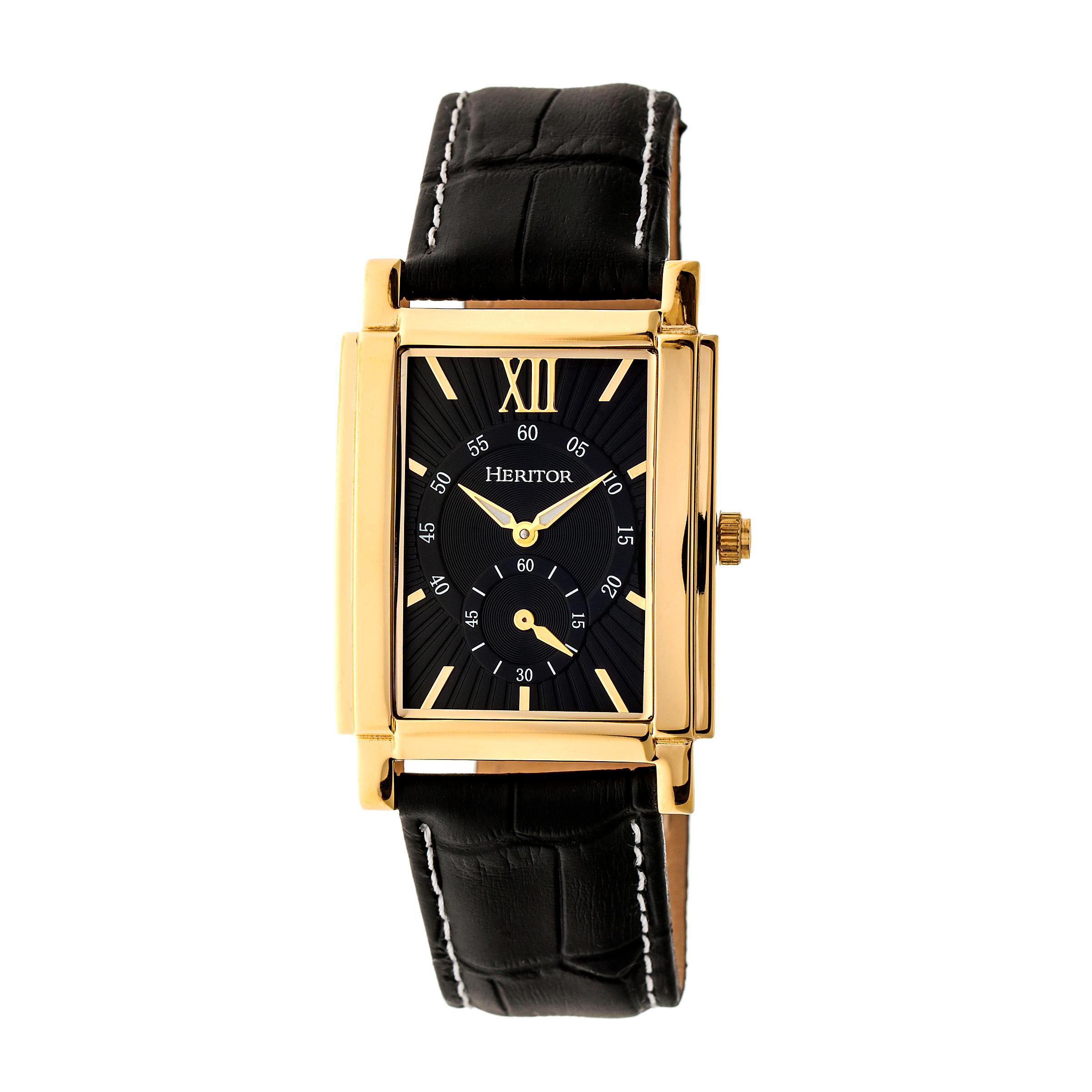 Heritor automatisch Frederick lederen band horloge