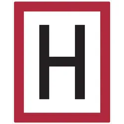 Feuerwehrschild, Hinweisschild auf einen Hydranten - DIN 4066 - 200x250x0.45 mm Aluminium geprägt
