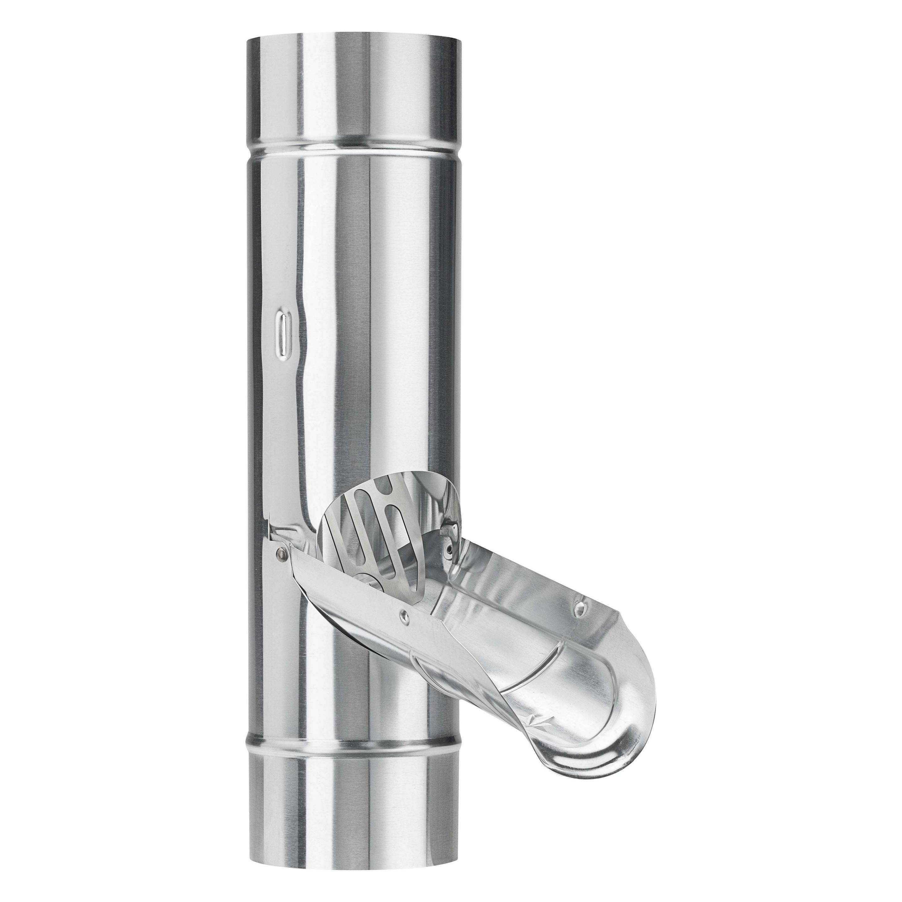 Grömo Zink-Regenwasserklappe 100mm, mit Edelstahlsieb (63528)