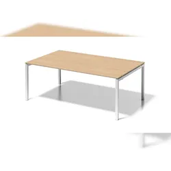 Bisley Cito Konferenztisch - Meetingtisch XXL Schreibtisch in Ahorn - Gestell: verkehrsweiß