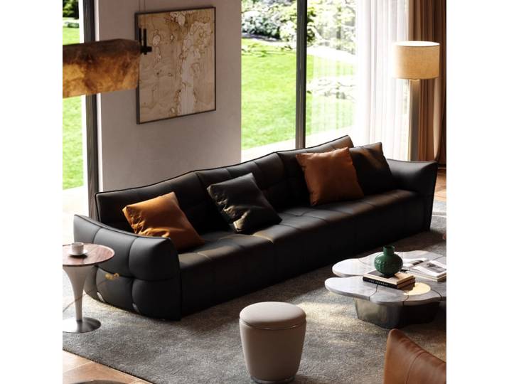 Canapés modernes en cuir véritable chambres de luxe minimalistes fauteuils de détente canapés élégant droit Divani Da Soggiorno accessoires