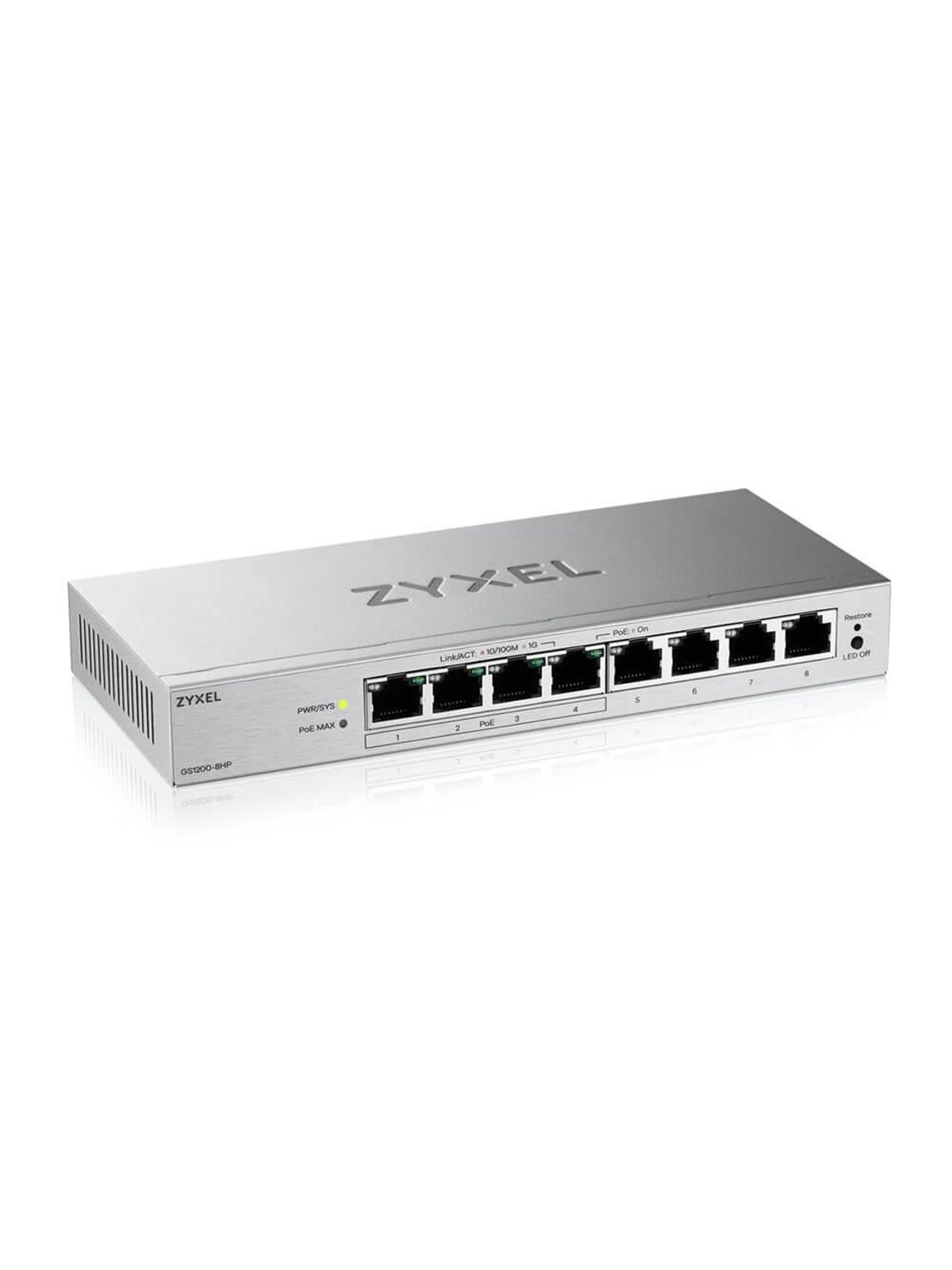 ZyXEL 8-Port Web Managed PoE Gigabit Switch