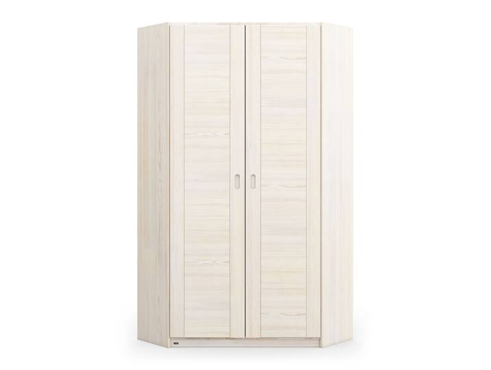 Naturwohnen Eck-Kleiderschrank Massivholz naturweiß Höhe: 204 Emil mit bioola® colour inkl. 1 Kleiderstange, 8 Einlegeböden 100% Bio & Vegan