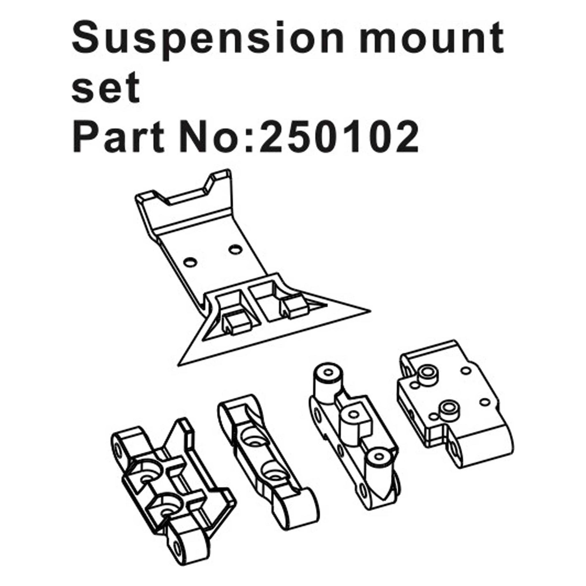 Hobby Plus RC Suspension Mount Set (HBP250102)