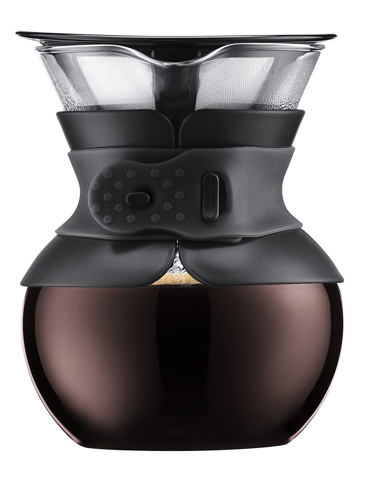 bodum Kaffeebereiter "Pour Over" in Transparent/ Schwarz - 500 ml - onesize