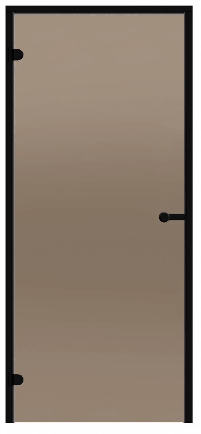 Saunatür Harvia Black Line - Schwarzes Aluminium / Glas Bronze / 70 x 190