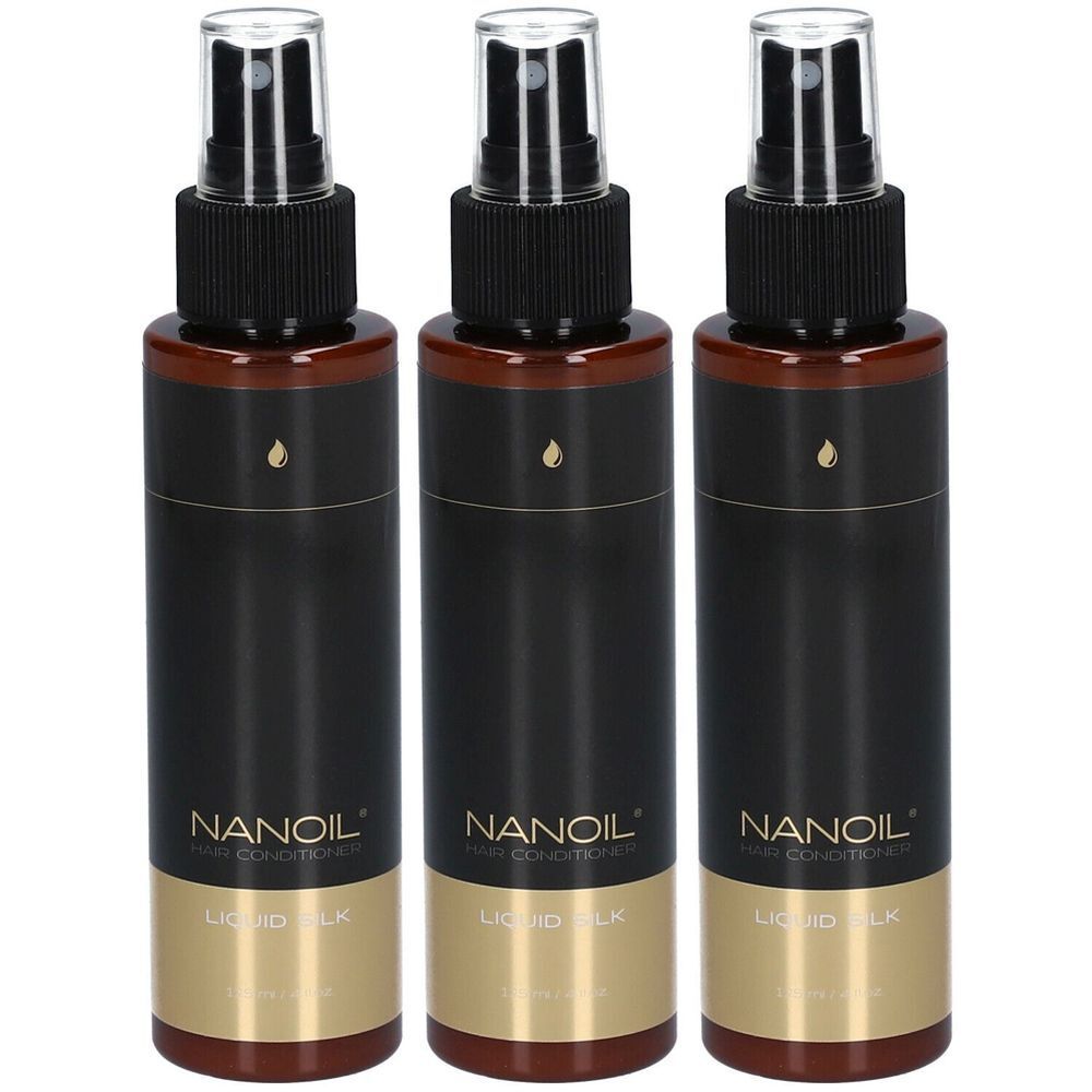 Nanoil Liquid Silk Hair Conditioner x3 3x125 ml Sprühflasche