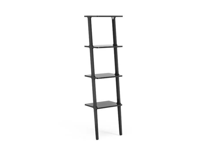 Swedese Libri Wandplank 4 planken Es zwart glanzend