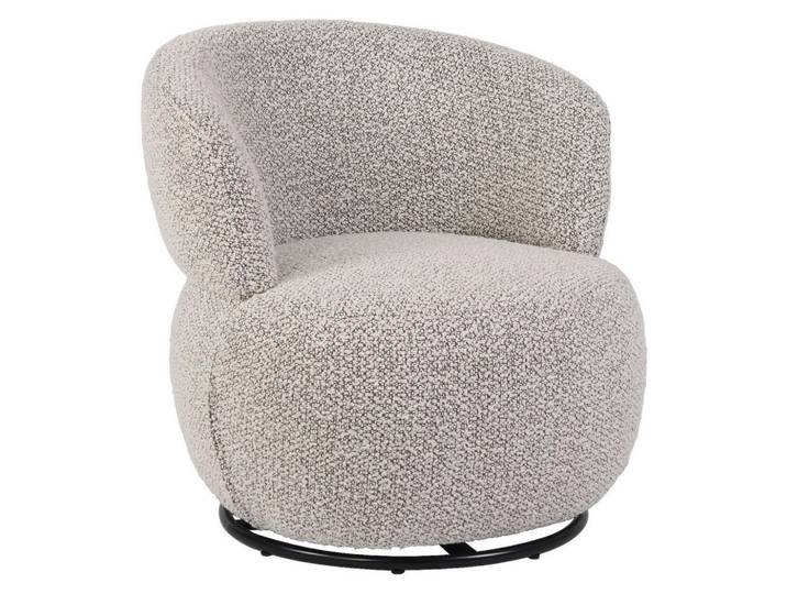 Xora Sessel, Schwarz, Beige, Metall, 73.5x72.5x71.5 cm, Sitzfläche 360° drehbar, Wohnzimmer, Sessel, Sonstige Sessel