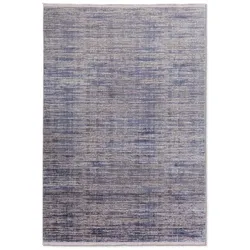 Webteppich Etena 133 x 190 cm Mischgewebe Blau