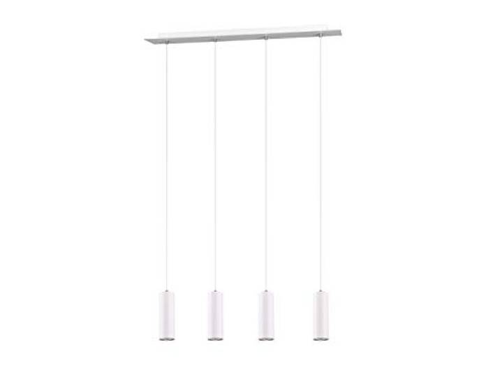 Trio Leuchten Suspension Marley 312400401 en métal blanc mat avec 4 ampoules GU10