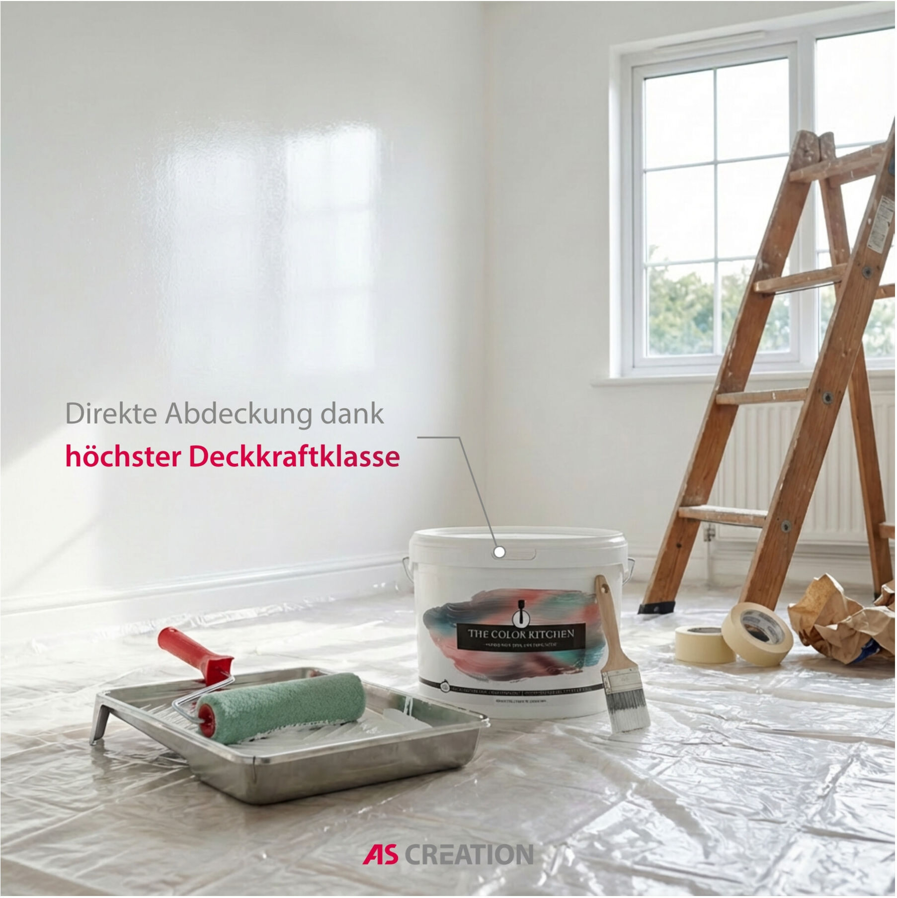 A.S. Création Wandfarbe The Color Kitchen Melting Marshmellow Weiß Matt 10 l Hohe Deckkraft (DD126192)