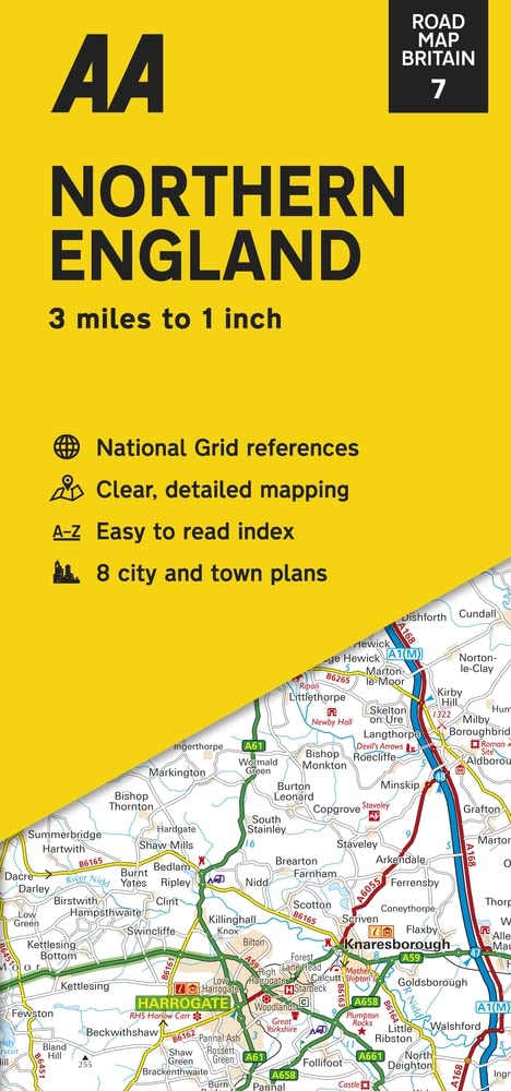 Carte routière n° 7 - Angleterre Nord   AA Publishing
