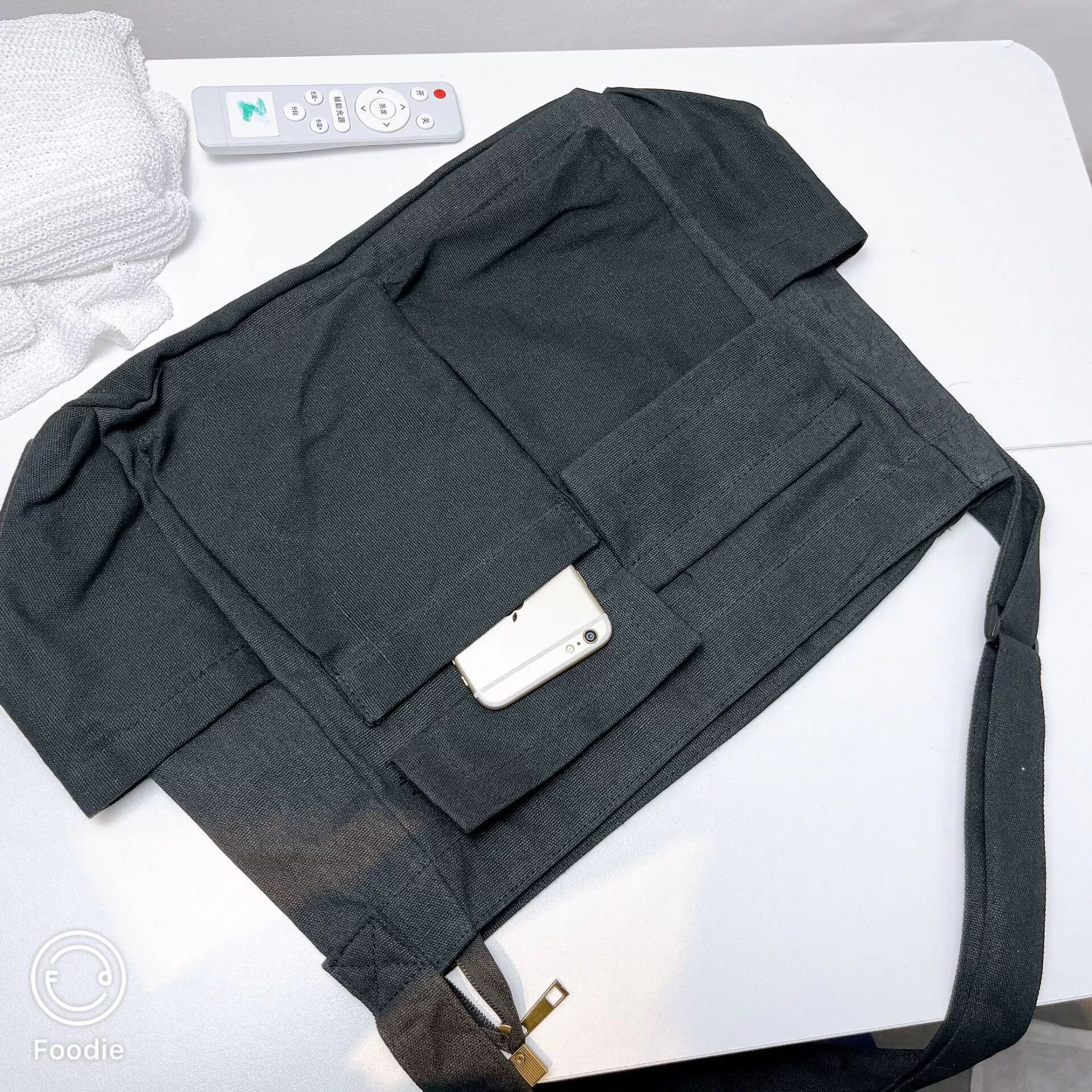 INF Vintage Canvas Tote Bag - Große Schultertasche