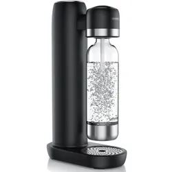 Arendo Wassersprudler, Soda Maker mit 1000 ml PET-Flasche, kompatibel mit 60 L CO2-Zylinder, BPA-frei, 2-tlg. Set, fein dosierbar