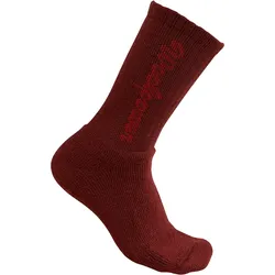 Woolpower Kinder Sport Socke 400 Logo - 22-24 - rust red