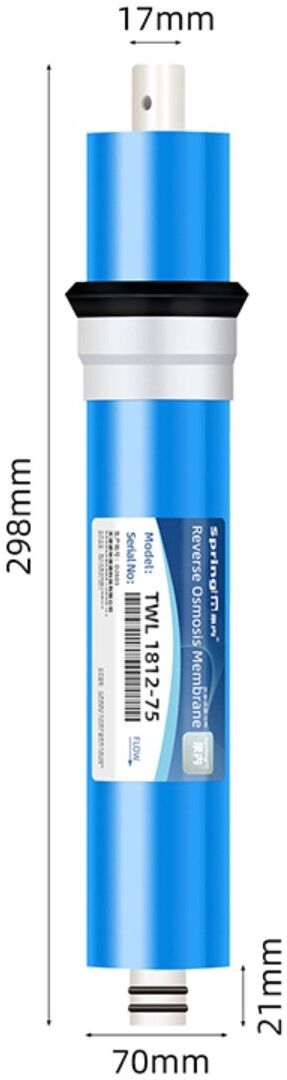 INF Umkehrosmose-Filterkartusche mit POM-Gehäuse — 0.0001 Micron RO-Membran, 50-800G kompatibel, Entsalzungsrate 94%~96%
