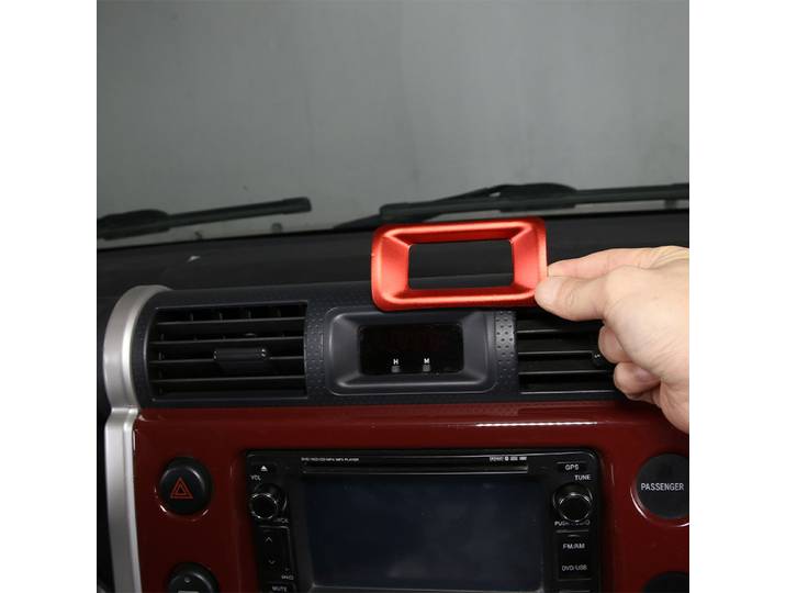 Autocollant de cadre décoratif pour tableau de bord de commande central de voiture en alliage d'aluminium, pour Toyota FJ Cruiser 2007 – 21, accessoires de voiture
