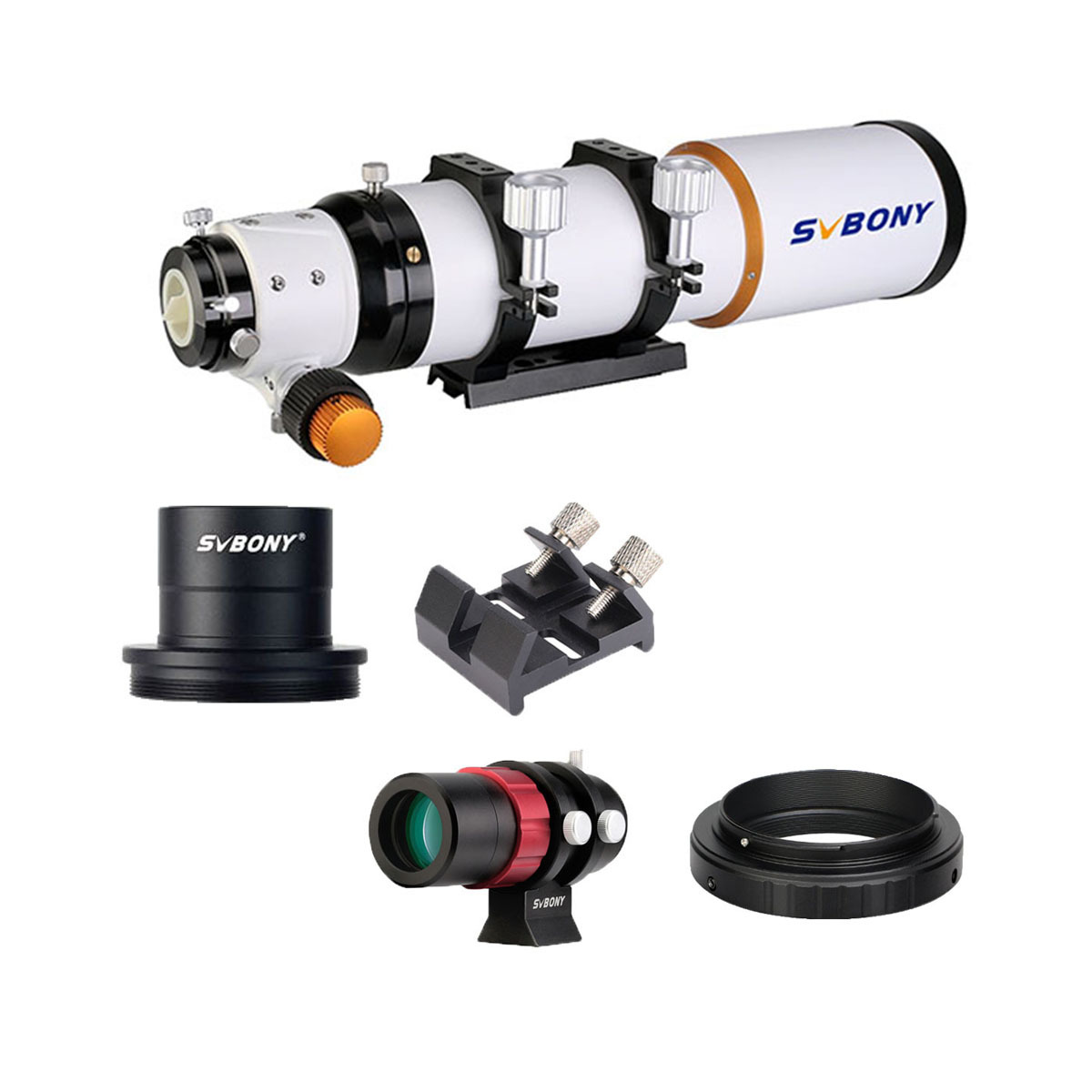 SV503 Teleskop Set für Prime Focus Fotografie - verbunden mit M42 Kameraring