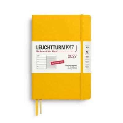 Wochenkalender & Notizbuch Medium (A5) 2027, Sunflower, Deutsch