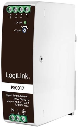 LogiLink PS0017 Hutschienen-Netzteil (DIN-Rail) 48V 2.5A 120W Inhalt 1St.