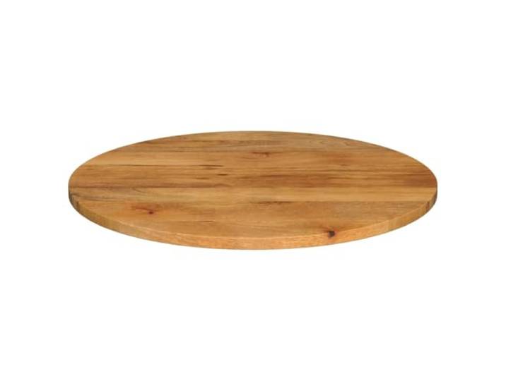 KTHLBRH Tischplatte rund 70 x 3,8 cm Massivholz Mangoholz Eichen-Finish, Tischersatz, rustikales Design, leicht zu reinigen, für den privaten und gewerblichen Gebrauch