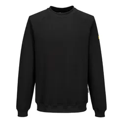 ESD Antistatik Sweatshirt "AS24" - 4XL - schwarz