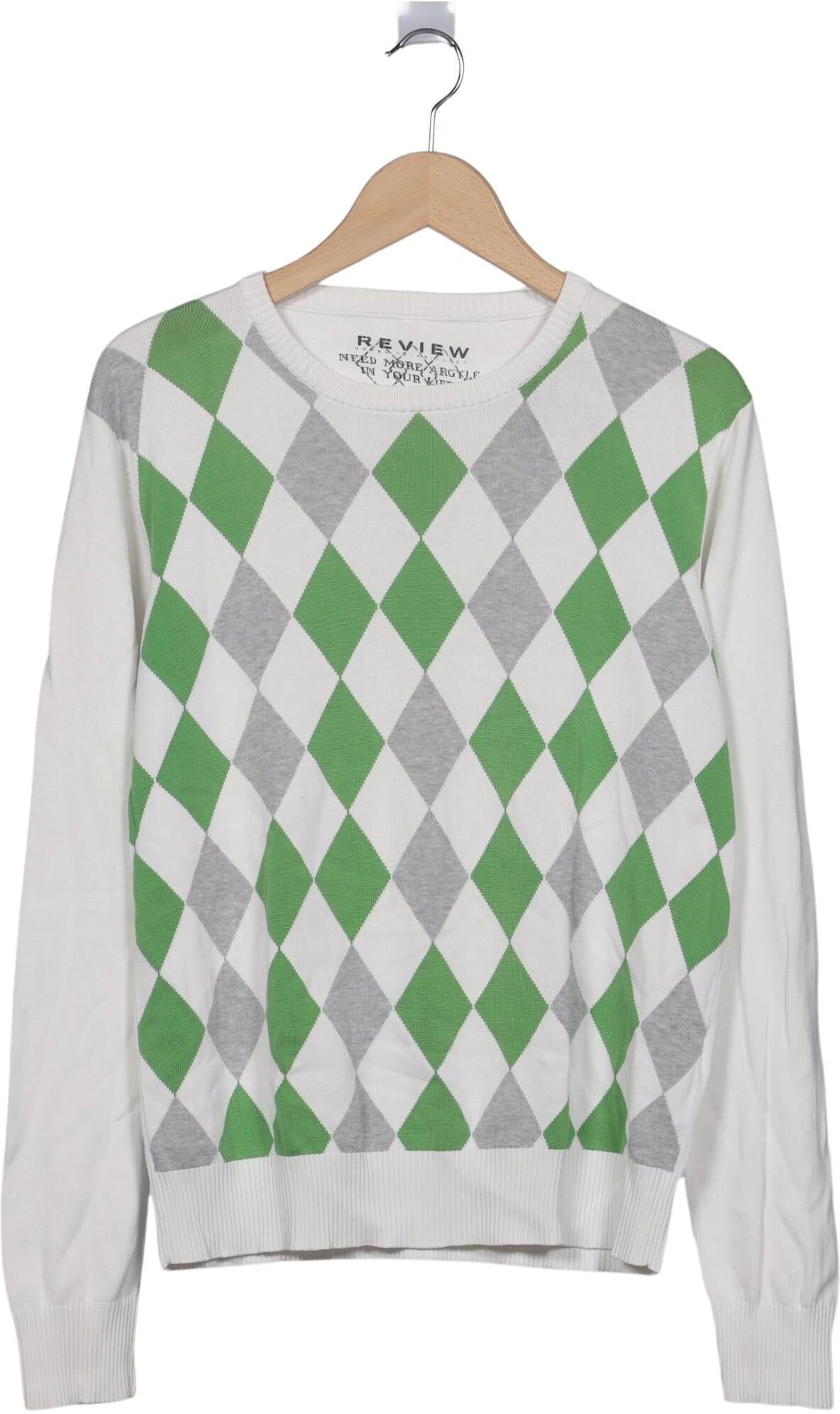 Review Herren Pullover, Mehrfarbig, Gr. M, Baumwolle - Second Hand