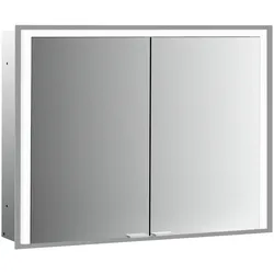 emco prime 3 Spiegelschrank, 1300mm, 2 Türen, Unterputzmodell, 949717306, Farbe: aluminium/weiß