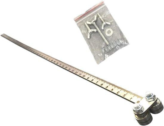 Houtbewerkingsliniaal Precisiegeleider Zilverkleurig 50 cm
