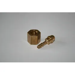 ELMAG Schlauchtülle mit Überwurfmutter IG 1/4, 4 mm, Messing - 42346