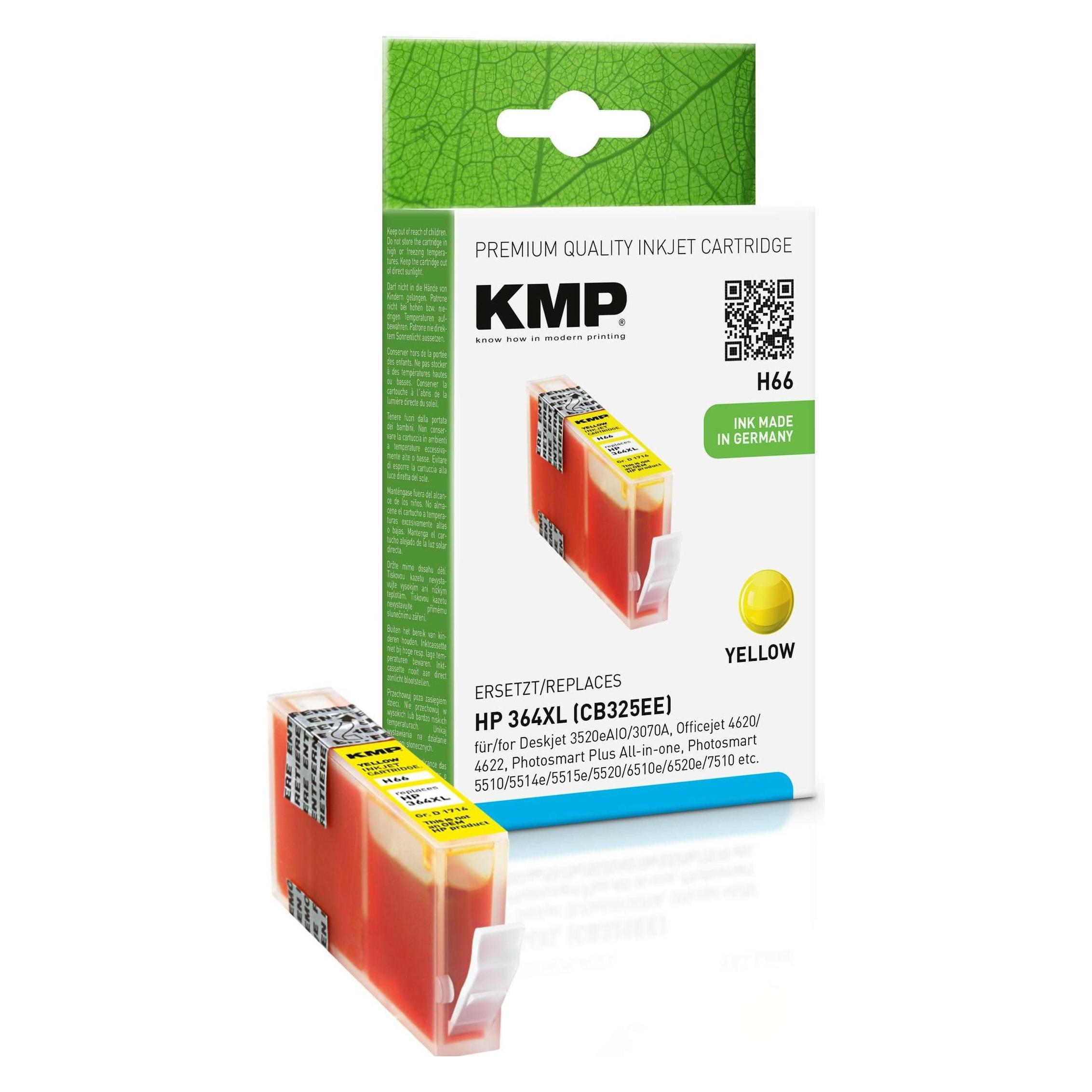 KMP H66 - 13 ml - Gelb  - Tintenpatrone (Y) (1714,0009)