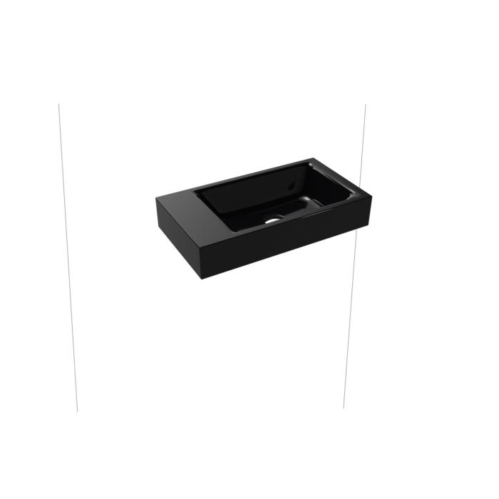 Kaldewei Puro Einbauwaschtisch 906906003701 ohne Überlauf, ohne Hahnloch, schwarz Perl-Effekt, 55x30x1,0cm