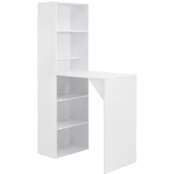 Helloshop26 - Hoher Bar-/Bistrotisch mit Schrank weiß 200 cm