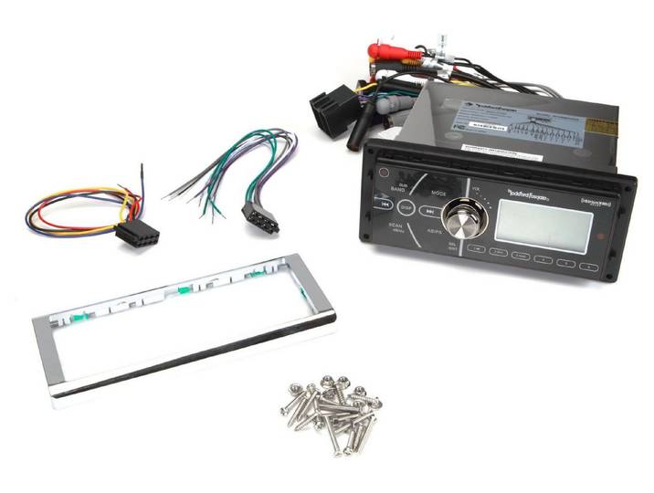 Rockford Fosgate RFX9901DM2 1.8 DIN Digital Media Receiver Autoradio (Marin/Wasserdicht, AM/FM Radio, Animiertes Display, Freisprecheinrichtung)