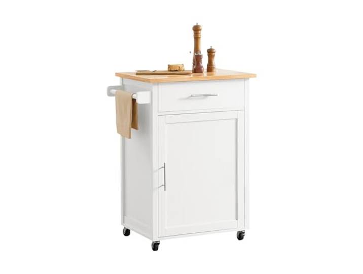 SoBuy Küchenwagen mit Bremsrollen & Arbeitsplatte, 68x90x46cm, für Küche