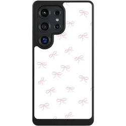 Nivocase Hülle für Samsung Galaxy S25 Ultra Handyhülle NIVOcore Case Schwarz Muster Schleife Schleifen (Samsung Galaxy S25 Ultra), Smartphone Hülle, Schwarz