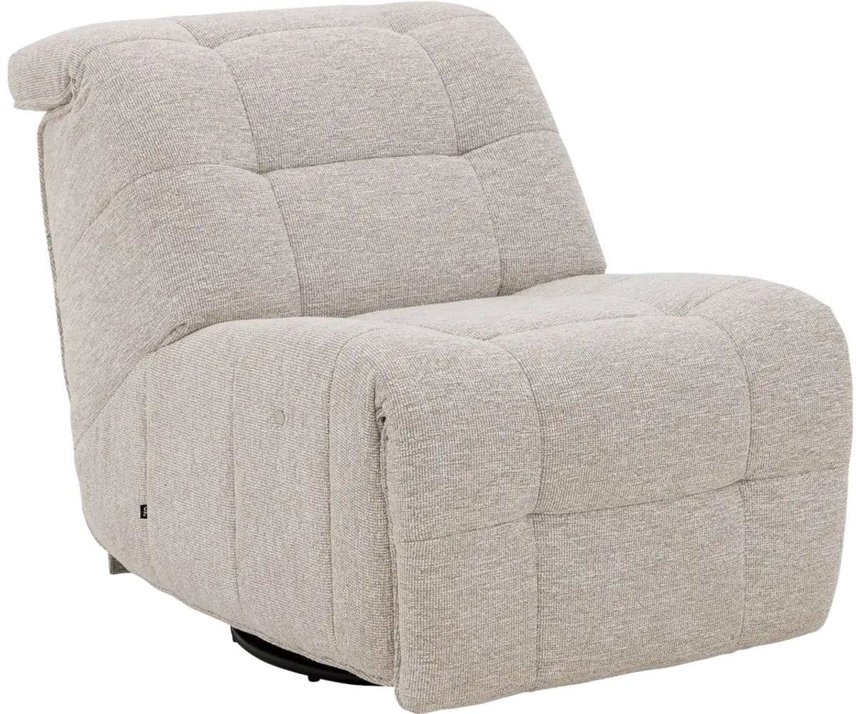 Goossens Fauteuil Benji Relax Fauteuil - Wit - Stof